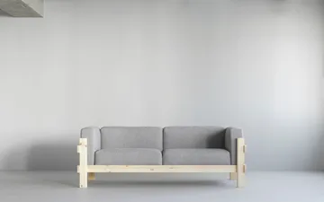 Divano Kube - Pino verniciato-tessuto Remix 356 Brown, 220 cm - Normann Copenhagen