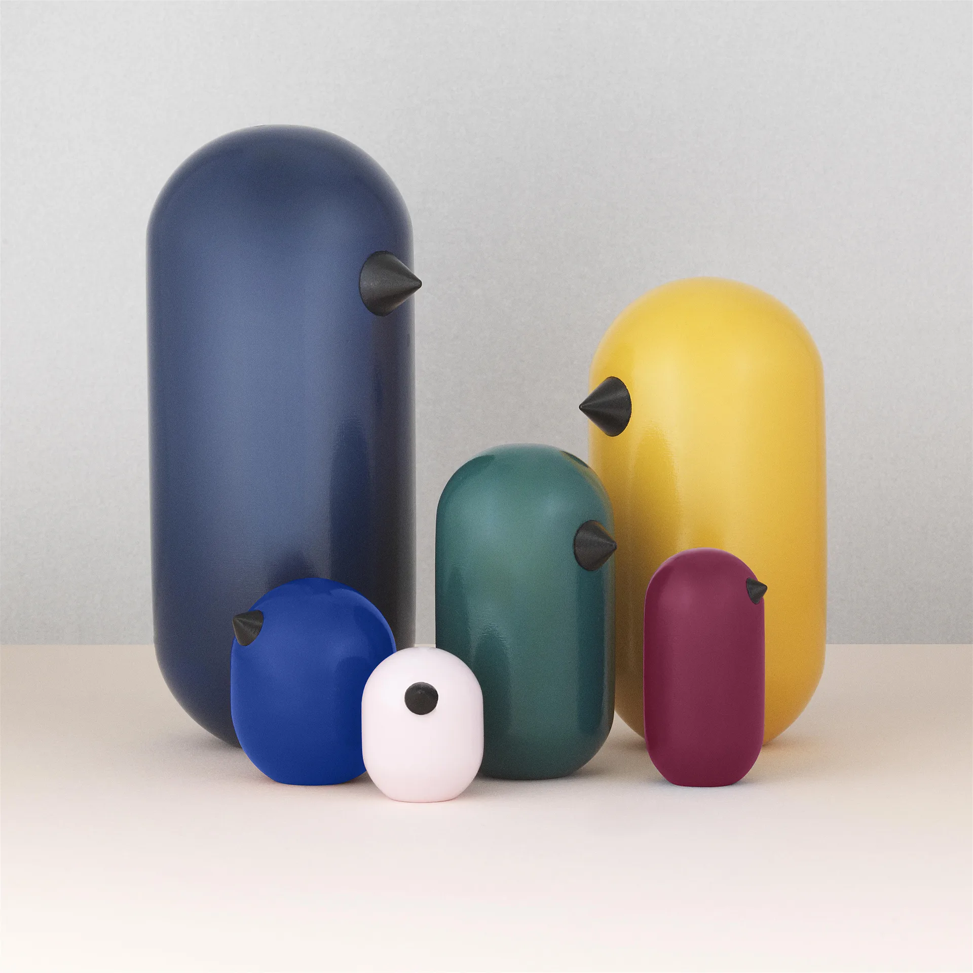 Figurina Little Bird colour, magenta, 5 cm Normann Copenhagen