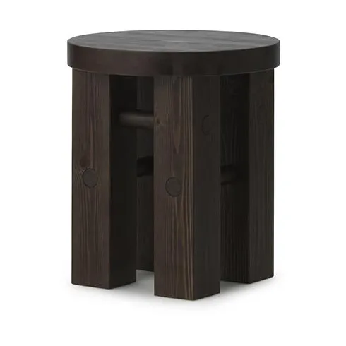 Fyr sgabello rotondo 45 cm - Dark brown, Ø40x45 cm - Normann Copenhagen