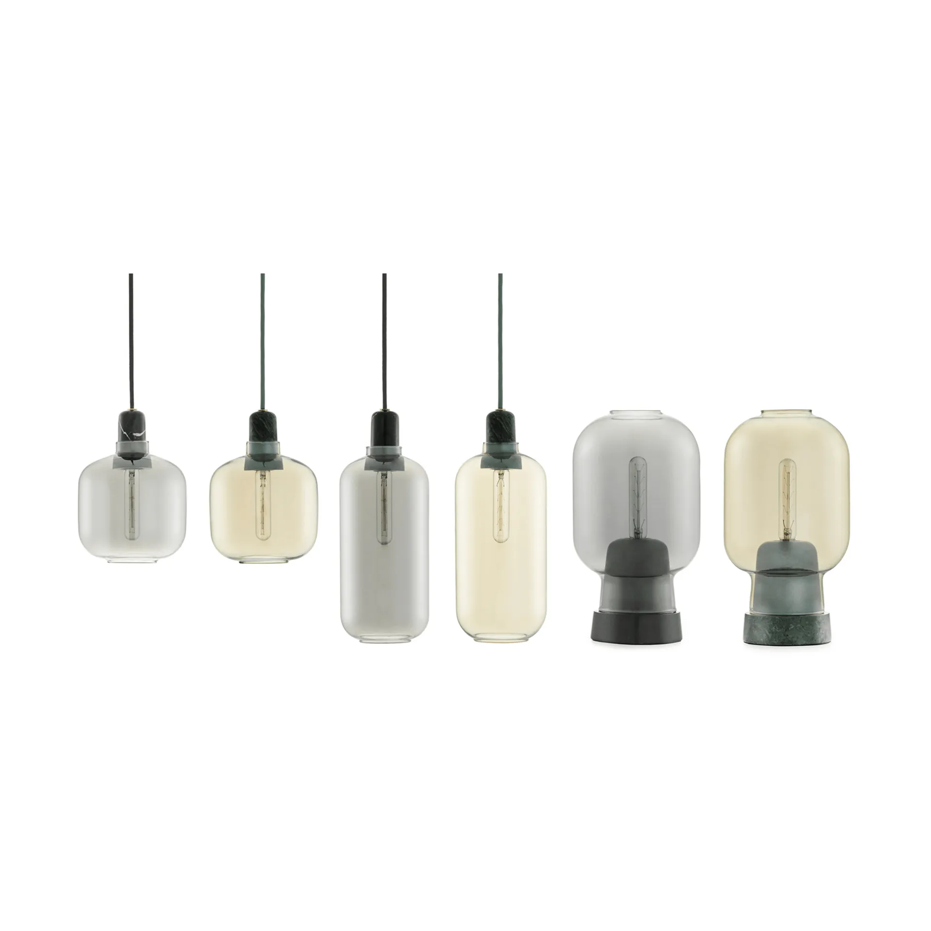 Lampada Amp piccola, grigio-nero Normann Copenhagen