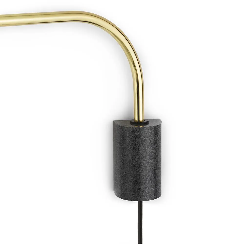 Lampada da parete Grant, Black, piccolo- acciaio, granito Normann Copenhagen