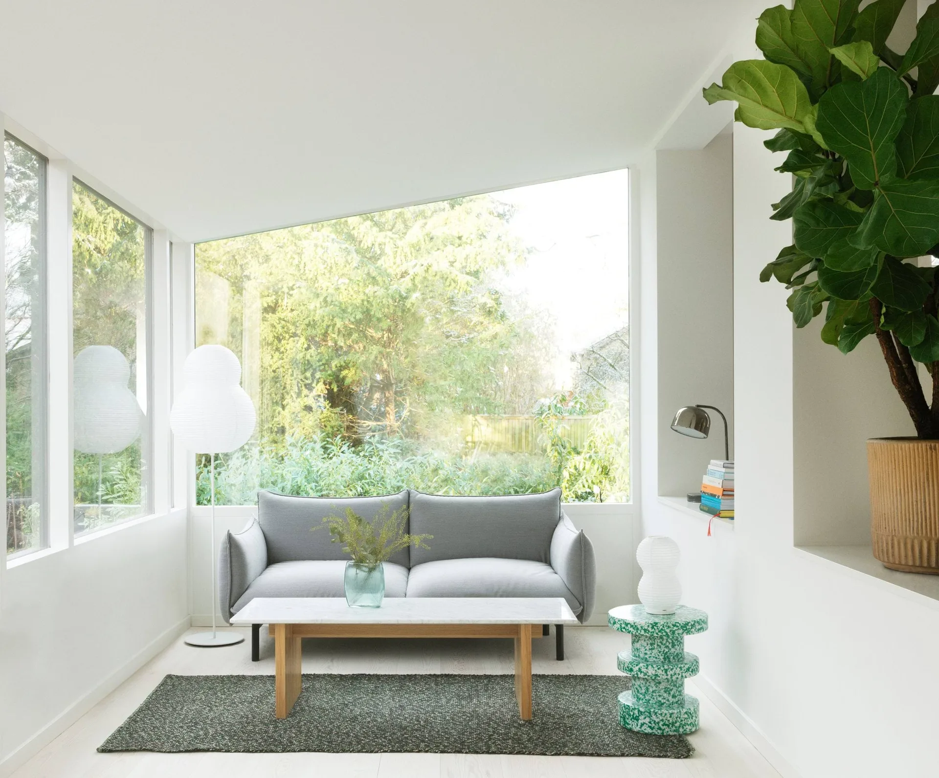 Lampada da pavimento Puff Bubble, Bianco Normann Copenhagen