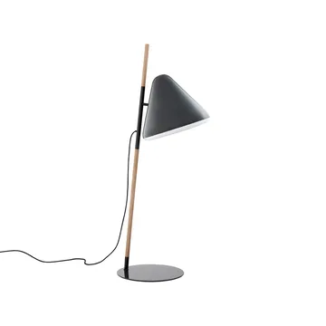 Lampada da terra Hello - Grigio, gambe in faggio - Normann Copenhagen