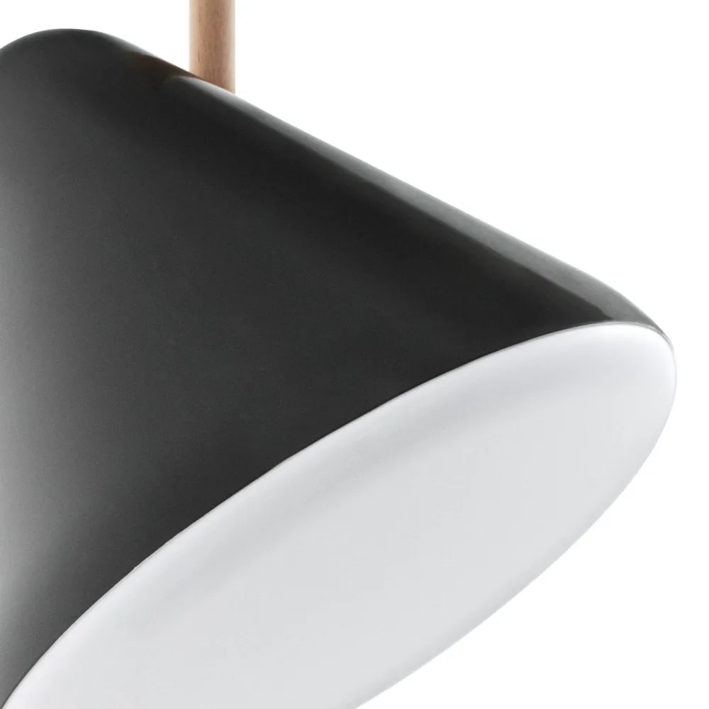 Lampada da terra Hello, Grigio, gambe in faggio Normann Copenhagen