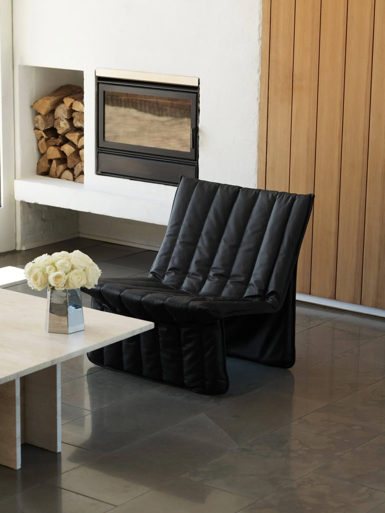 Limit poltrona lounge, Ultra in pelle 41599 nero Normann Copenhagen