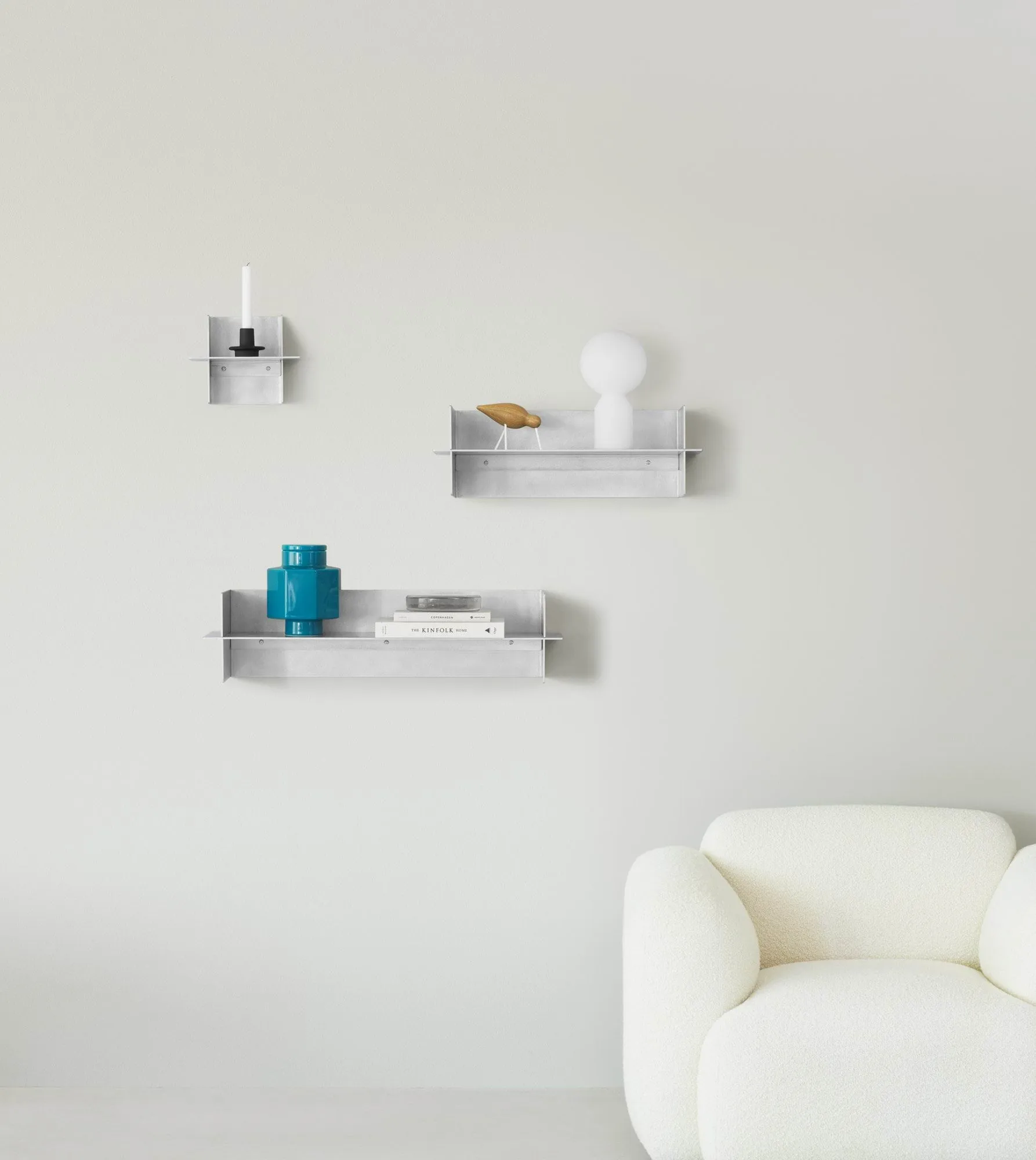 Mensola Alu Shelf 25 cm, Alluminio Normann Copenhagen