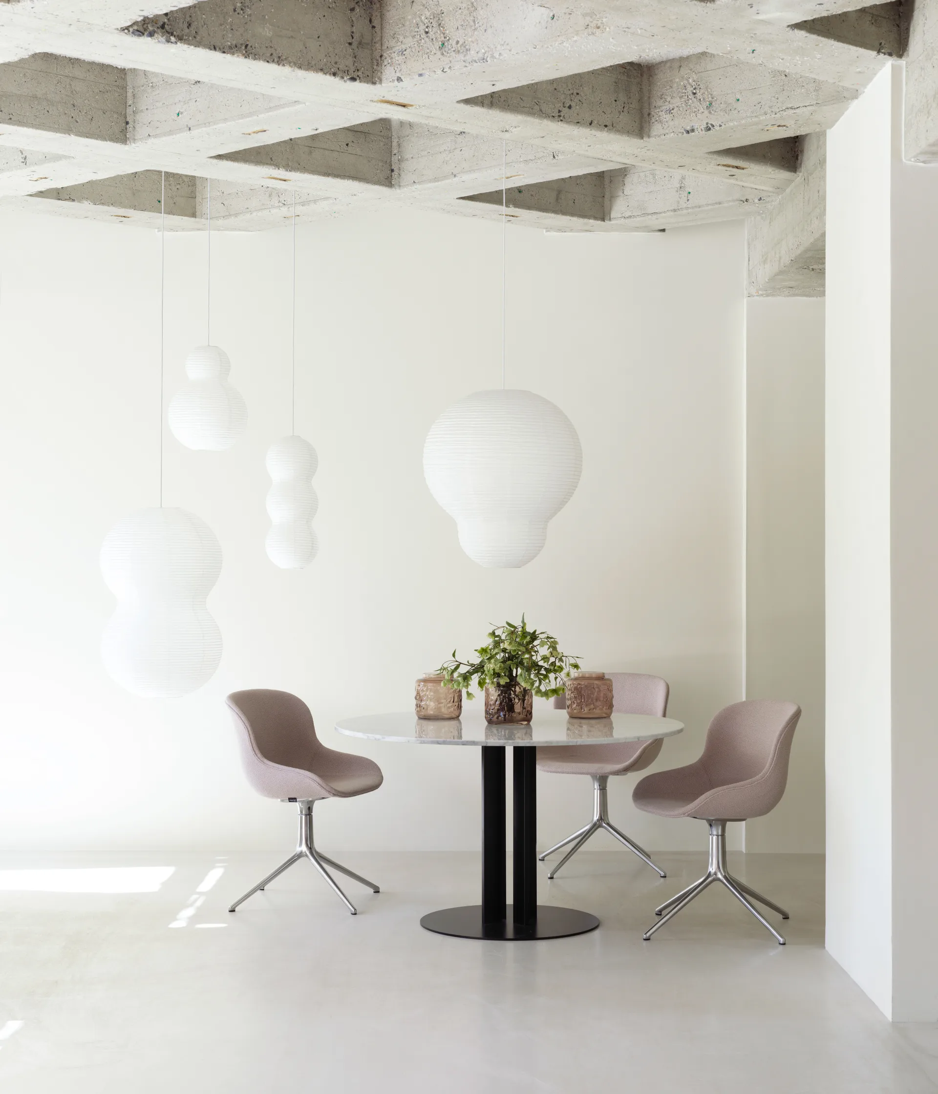Paralume Puff Twist 50x90 cm, Bianco Normann Copenhagen