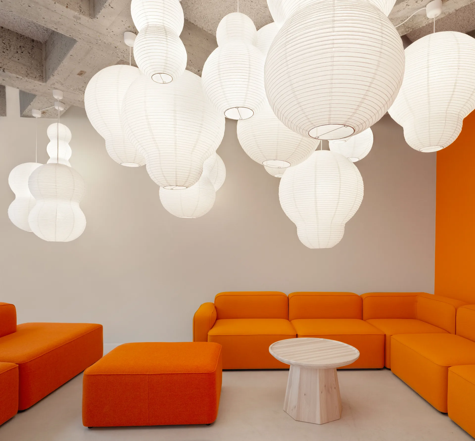 Paralume Puff Twist 50x90 cm, Bianco Normann Copenhagen