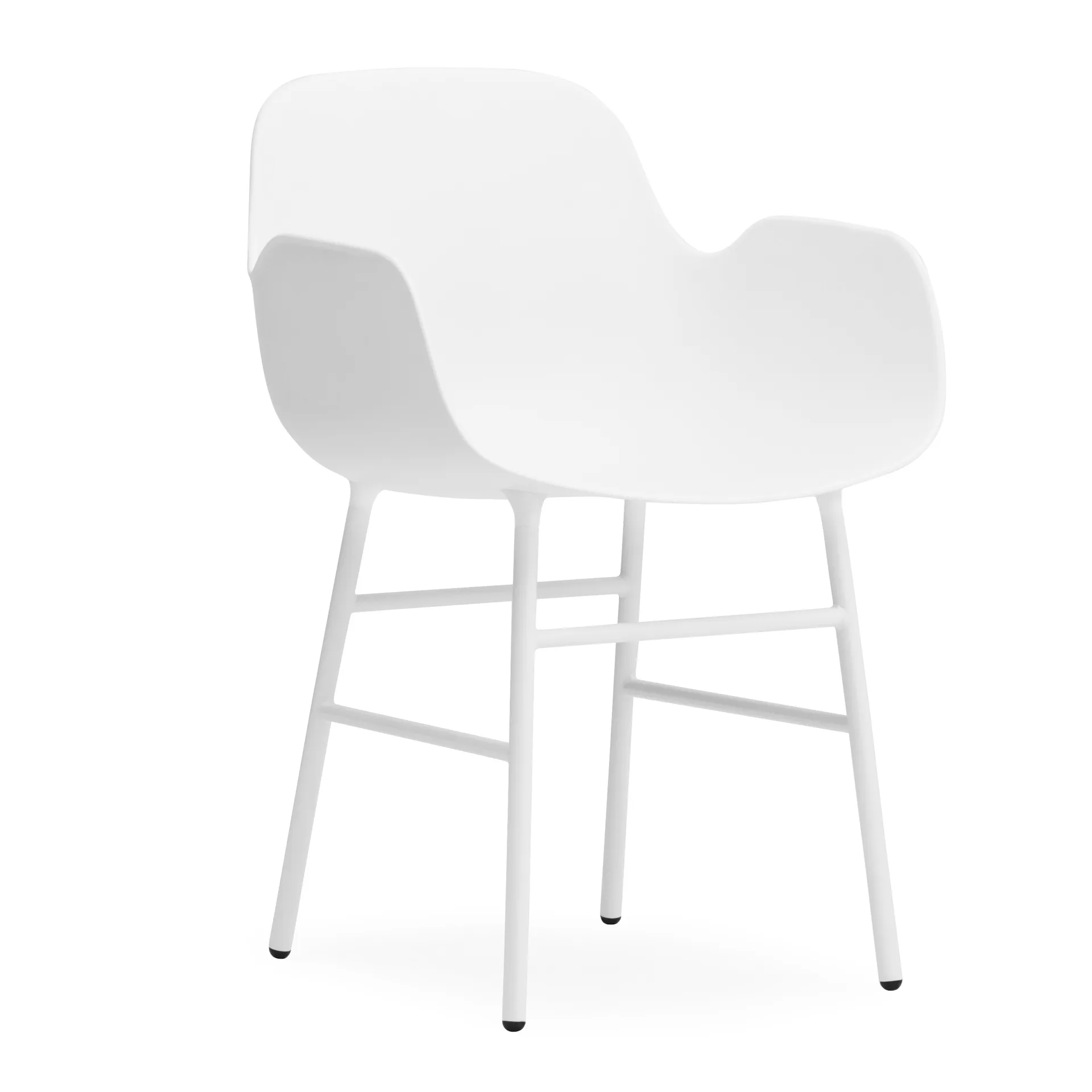 Poltrona Form con gambe in metallo, Bianco Normann Copenhagen
