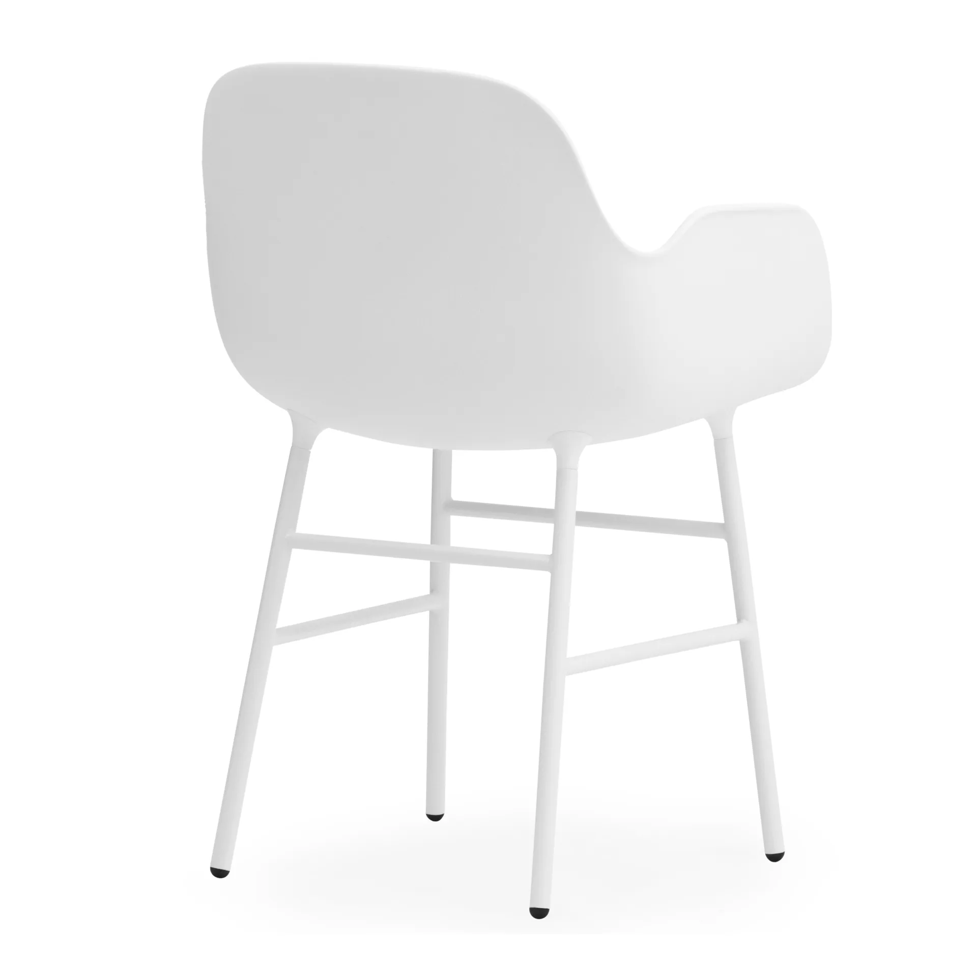 Poltrona Form con gambe in metallo, Bianco Normann Copenhagen