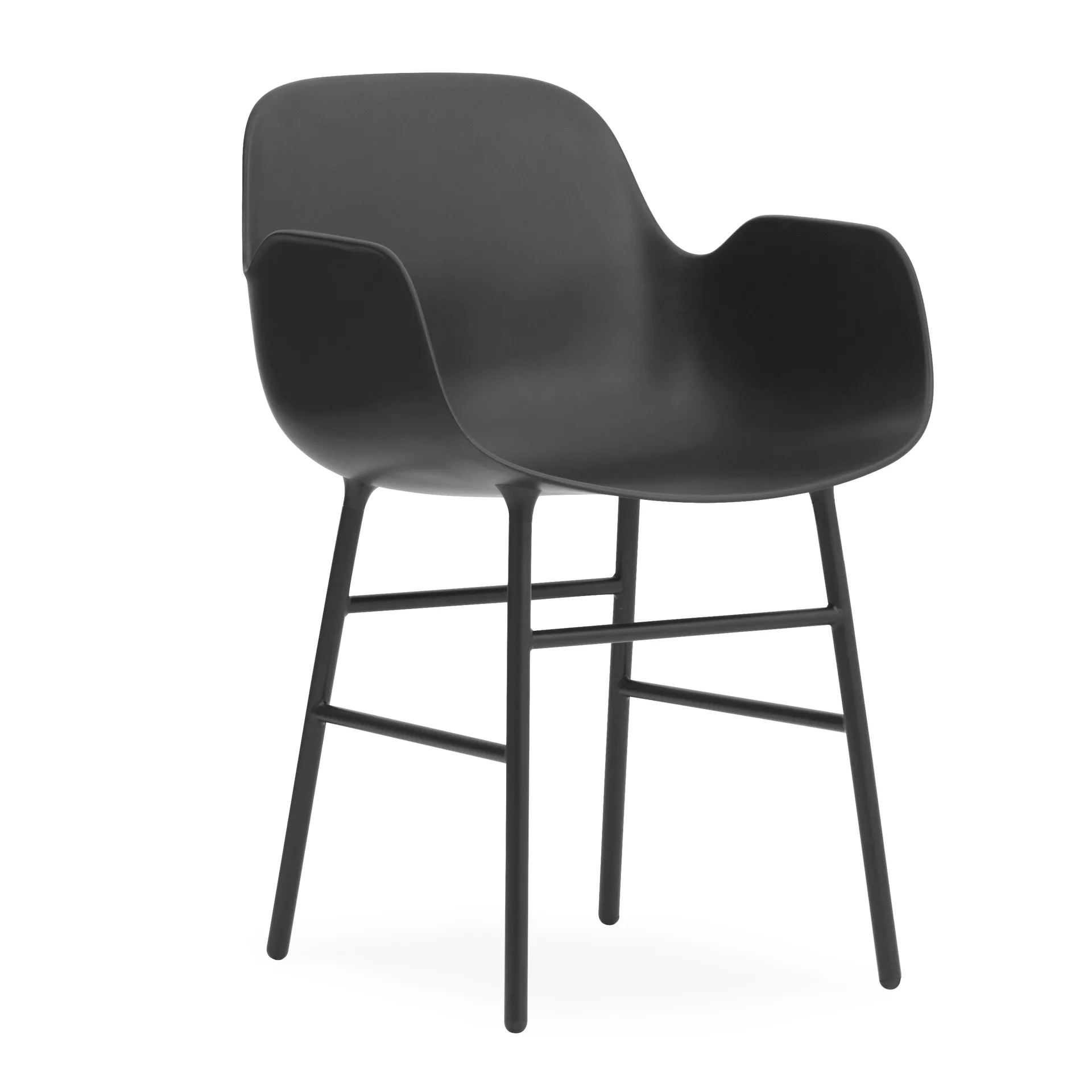 Poltrona Form con gambe in metallo, Nero Normann Copenhagen