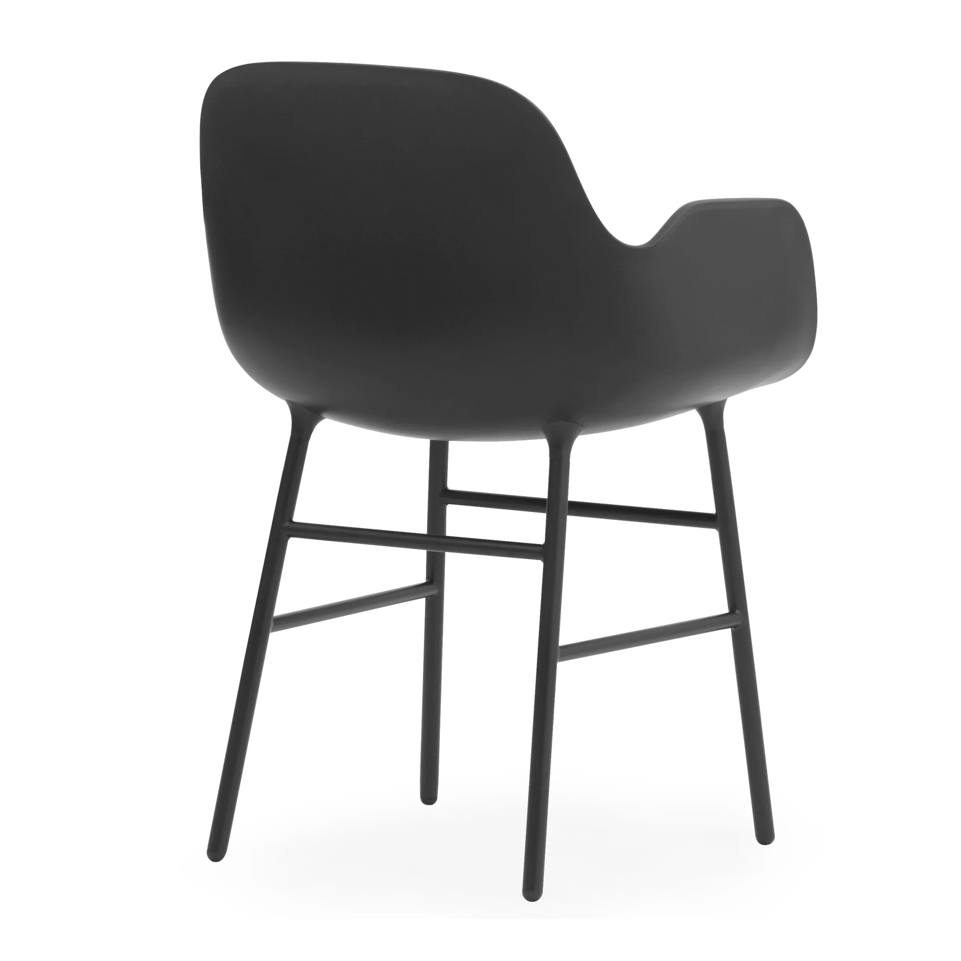 Poltrona Form con gambe in metallo, Nero Normann Copenhagen