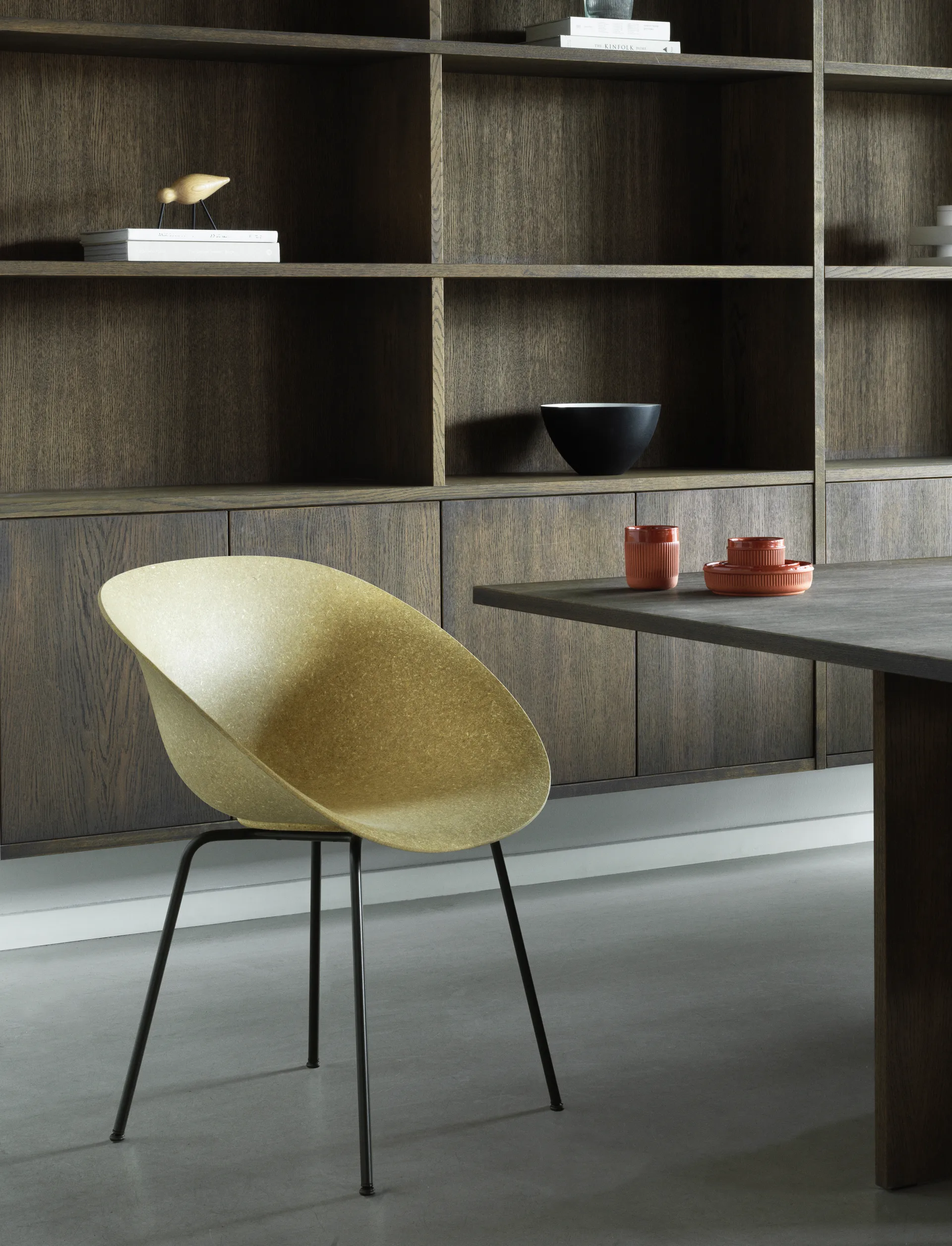 Poltrona Mat con braccioli, Hemp-black steel Normann Copenhagen