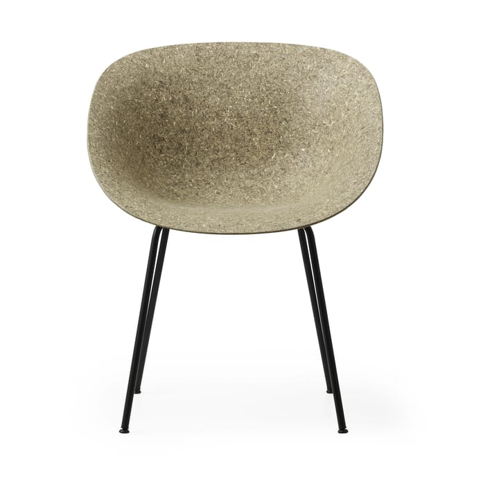 Poltrona Mat con braccioli, Seaweed-black steel Normann Copenhagen
