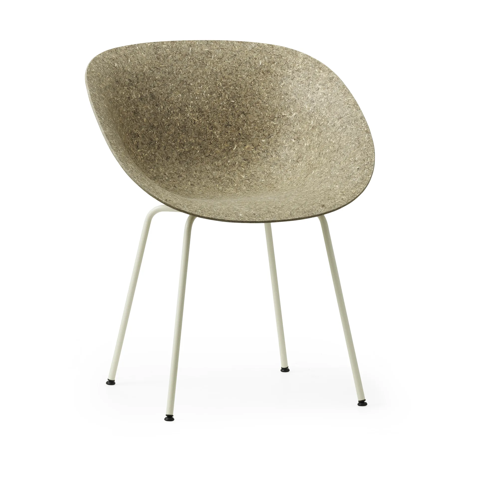 Poltrona Mat con braccioli, Seaweed-cream steel Normann Copenhagen