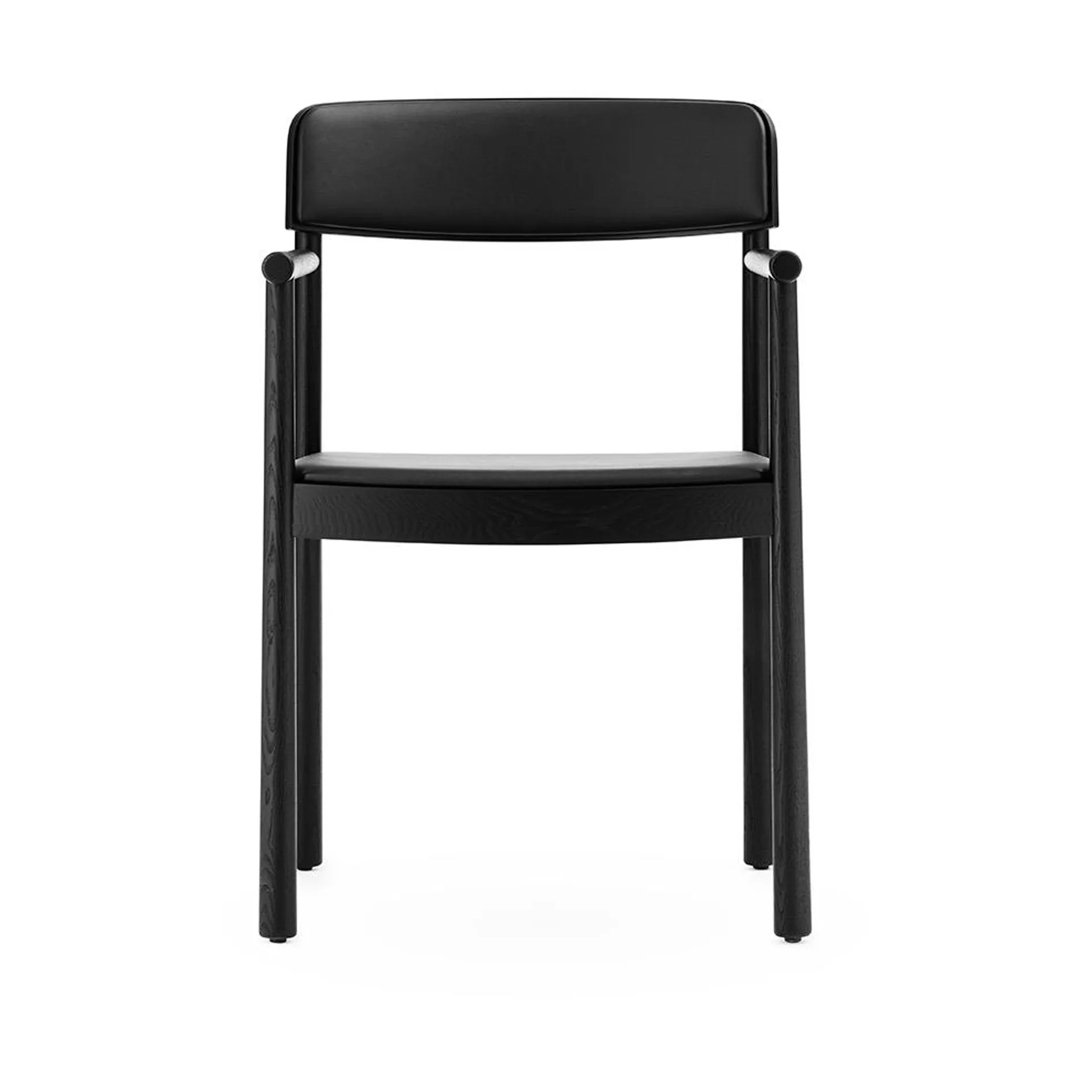 Poltrona Timb con cuscino da seduta, Black/ Ultra Leather - Black Normann Copenhagen