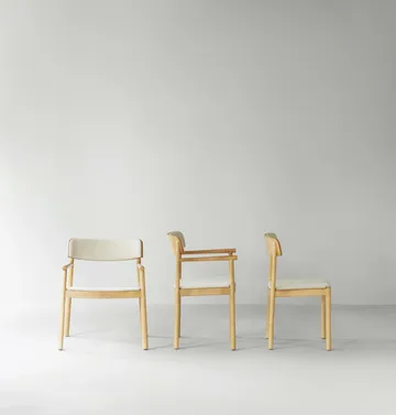 Poltrona Timb - Frassino color cuoio – tessuto Hallingdal 220 - Normann Copenhagen