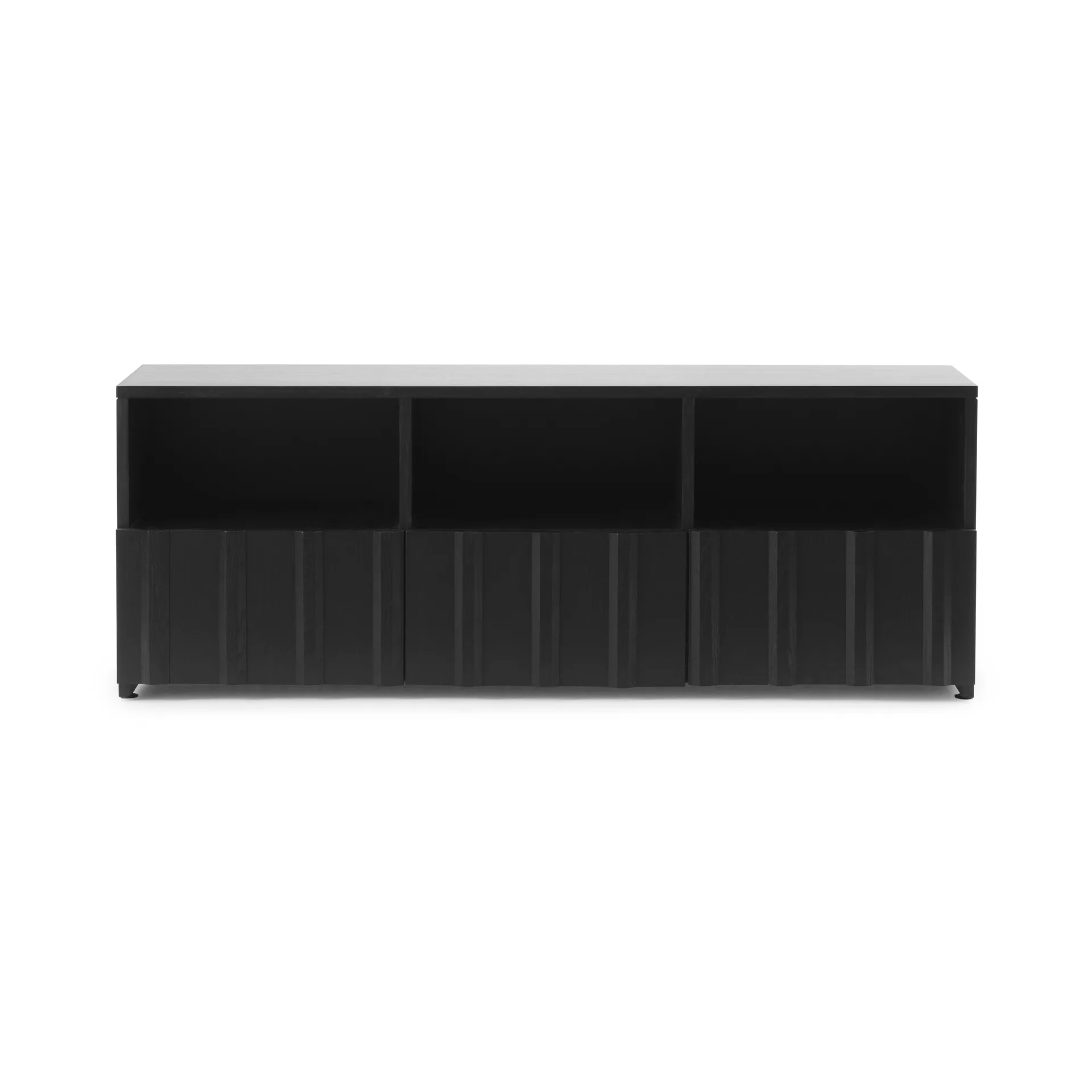 Rib credenza ibrida, Soft black, 44x120x38 cm Normann Copenhagen
