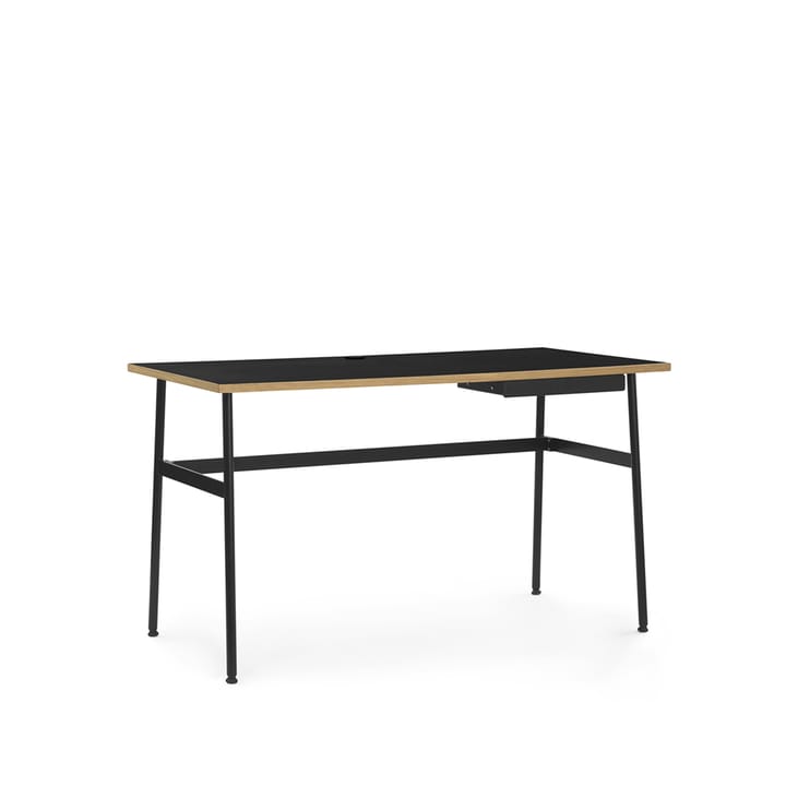 Scrivania Journal - nero, laminato, gambe e cassetto in acciaio nero - Normann Copenhagen