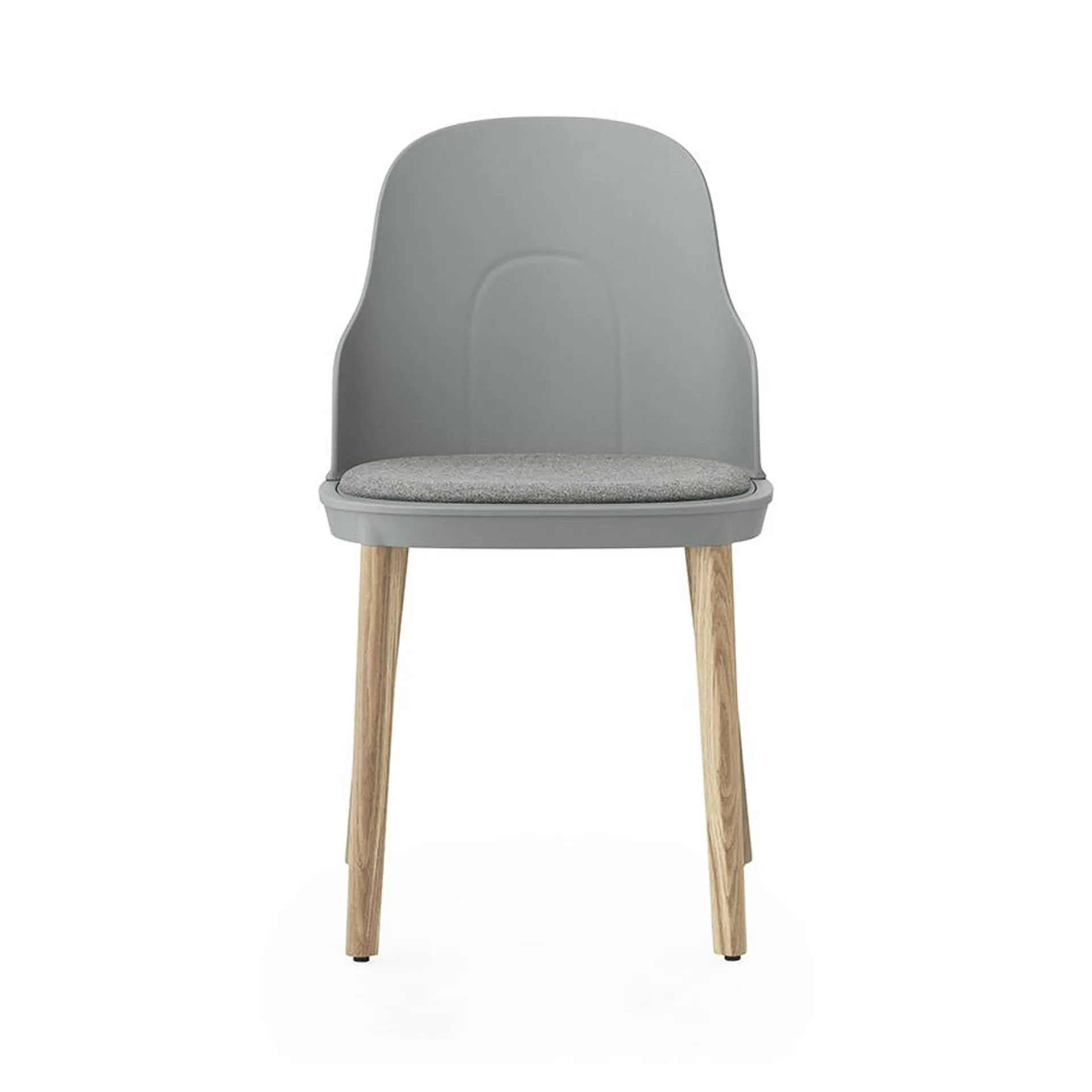 Sedia Allez con cuscino da seduta e gambe in rovere, Grey Normann Copenhagen