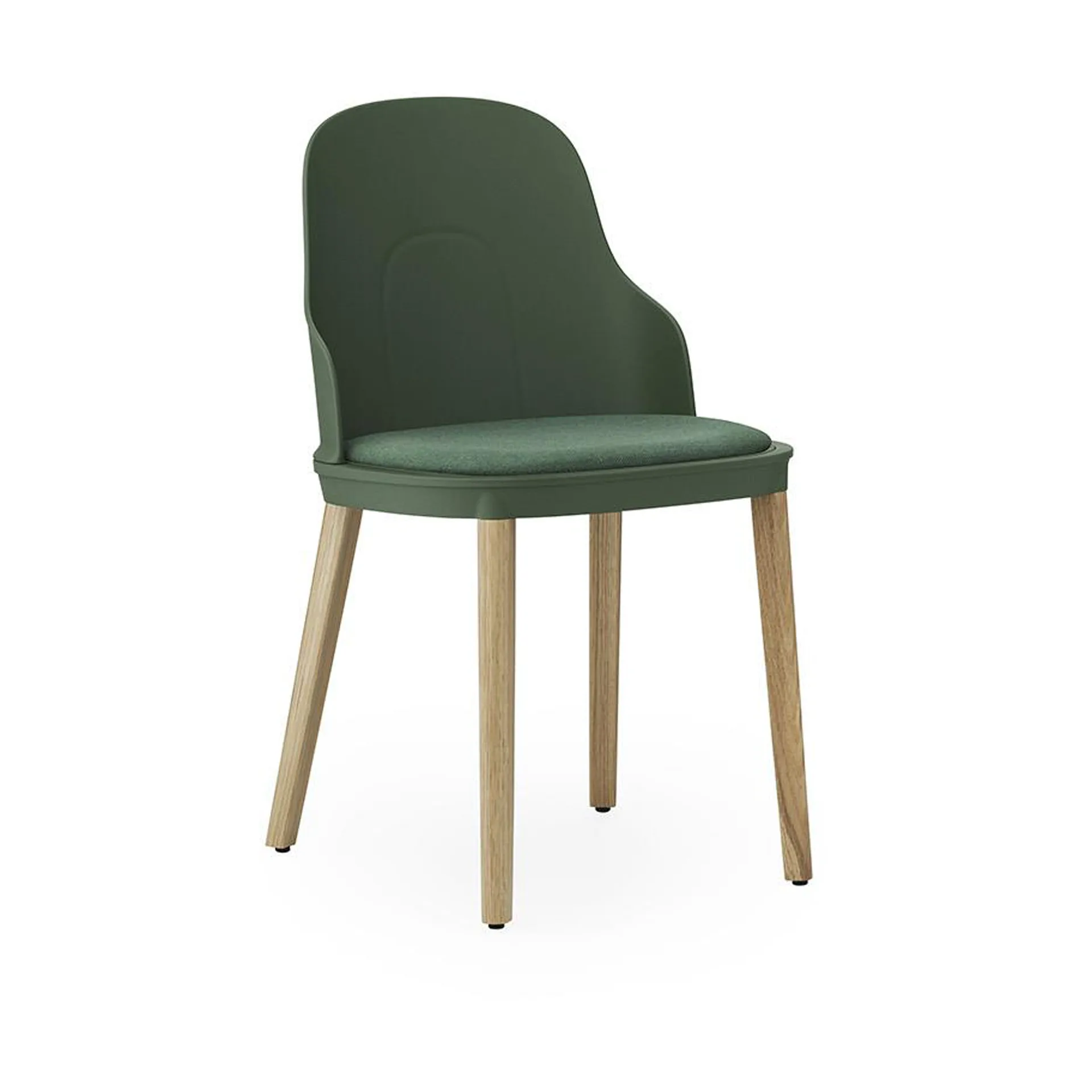 Sedia Allez con cuscino da seduta e gambe in rovere, Park Green Normann Copenhagen