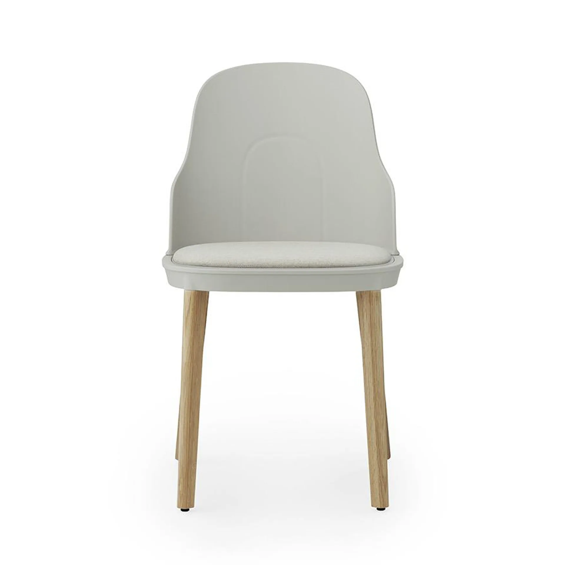 Sedia Allez con cuscino da seduta e gambe in rovere, Warm Grey Normann Copenhagen