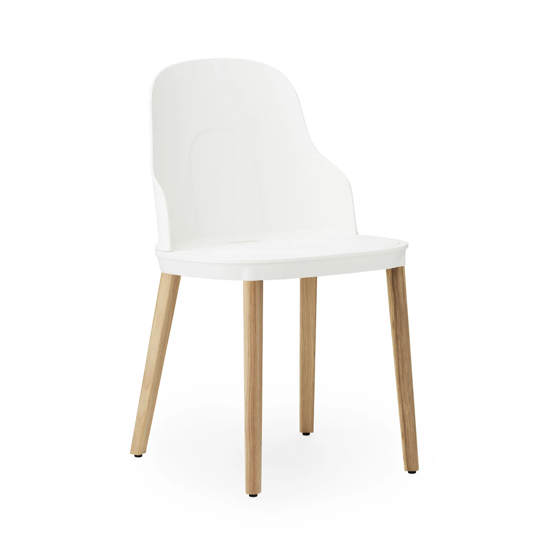 Sedia Allez con gambe in rovere, Bianco, rovere Normann Copenhagen