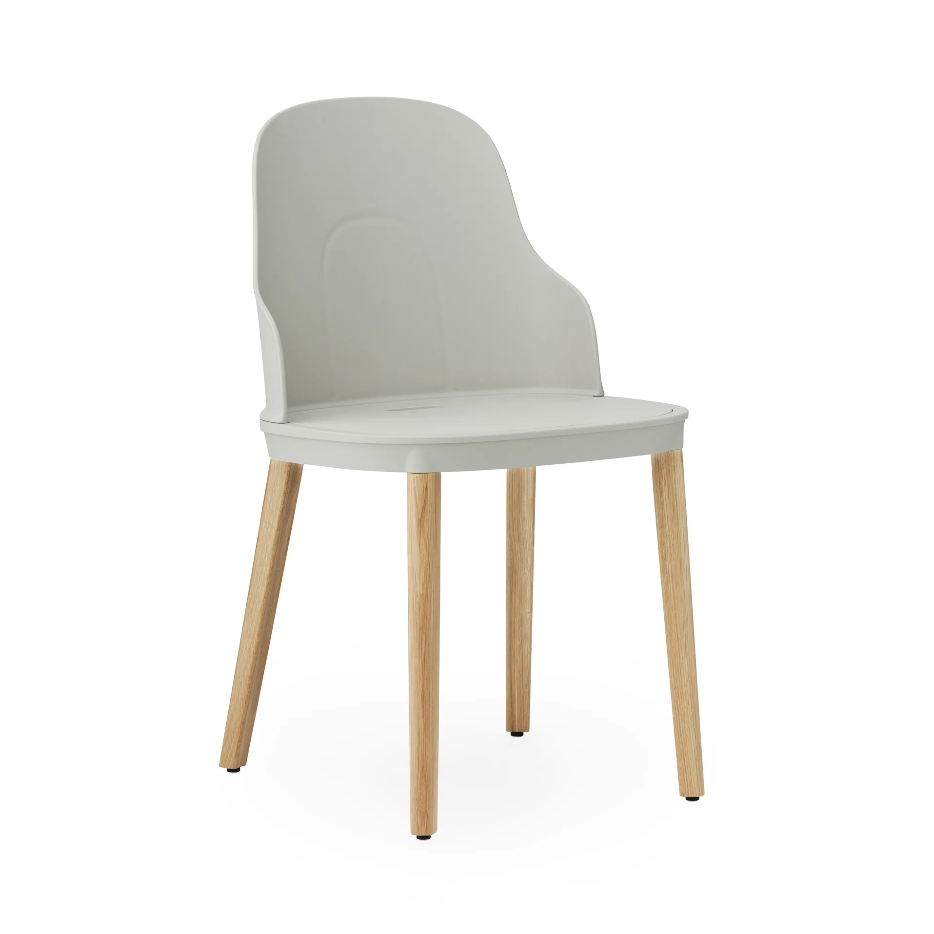 Sedia Allez con gambe in rovere, Grigio caldo, rovere Normann Copenhagen