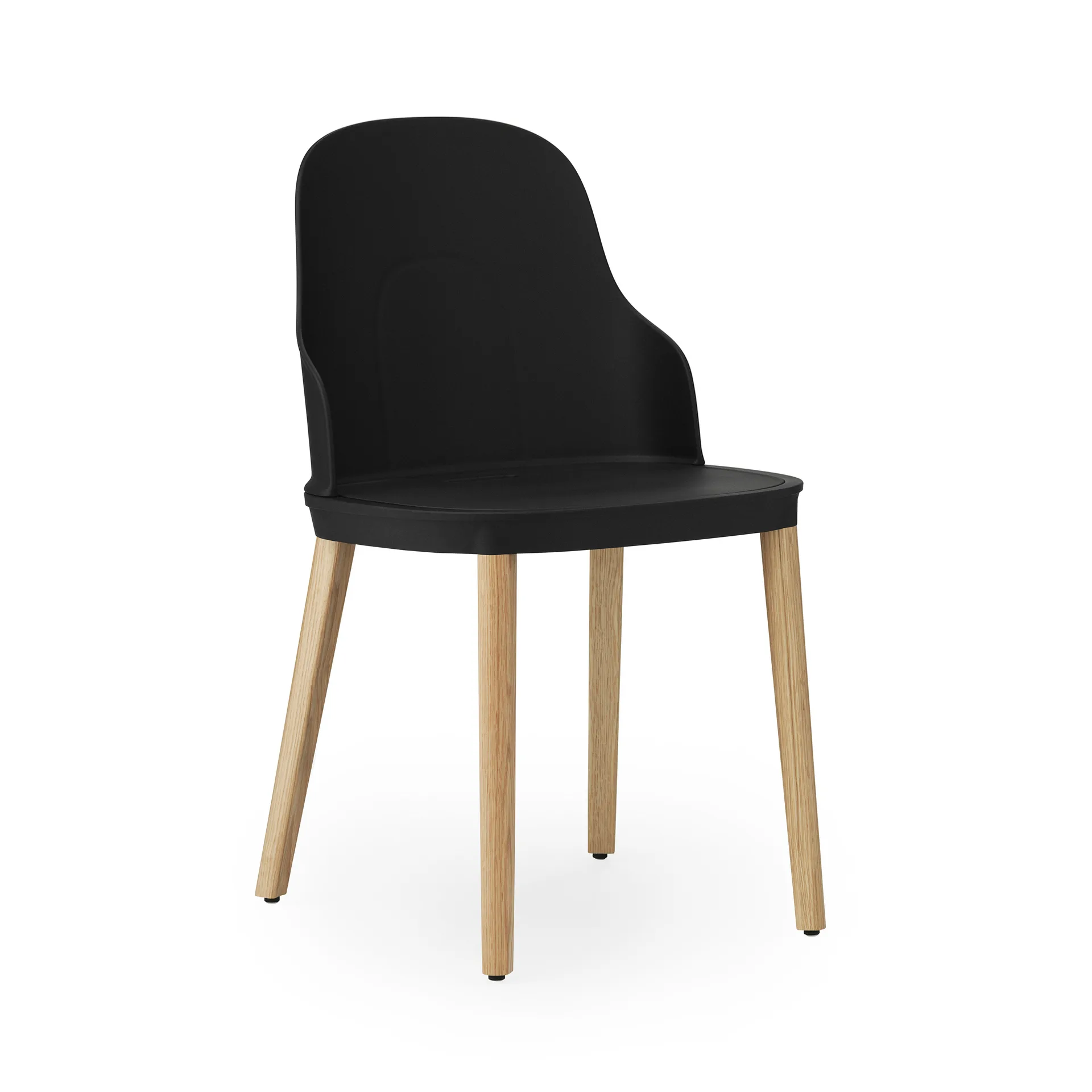Sedia Allez con gambe in rovere, Nero, rovere Normann Copenhagen