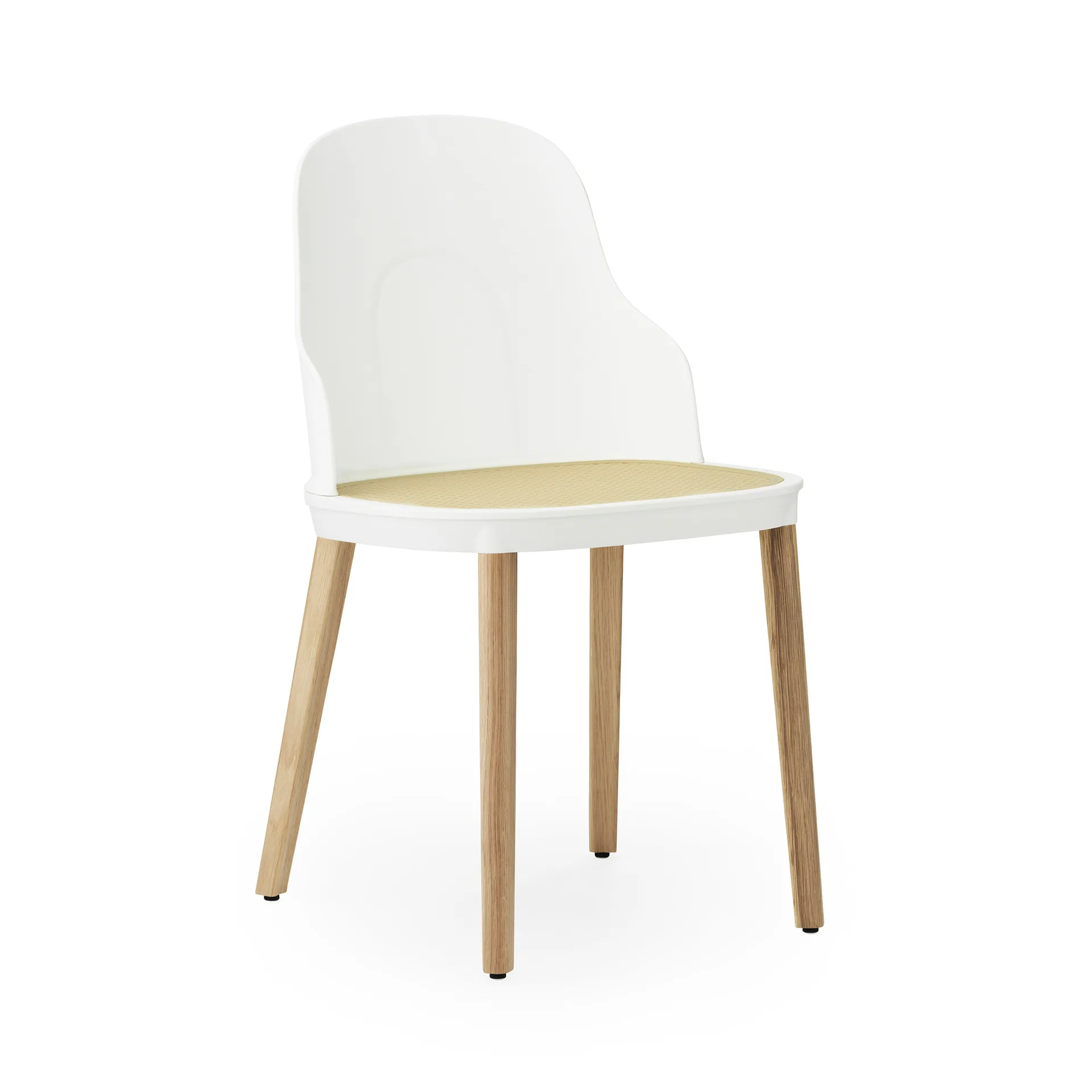 Sedia Allez in vimini sagomato, Bianco-rovere Normann Copenhagen