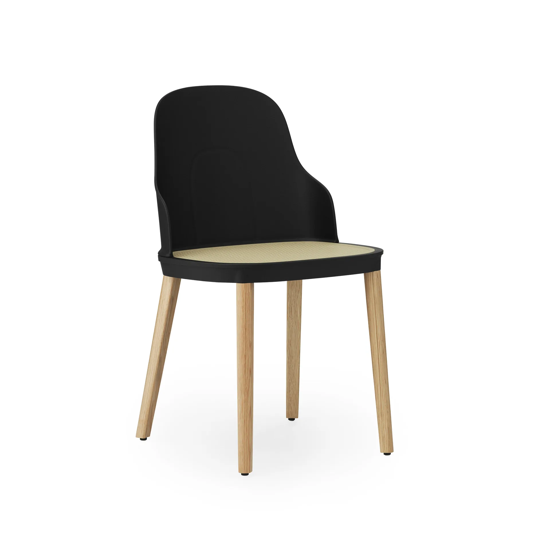 Sedia Allez in vimini sagomato, Rovere nera Normann Copenhagen