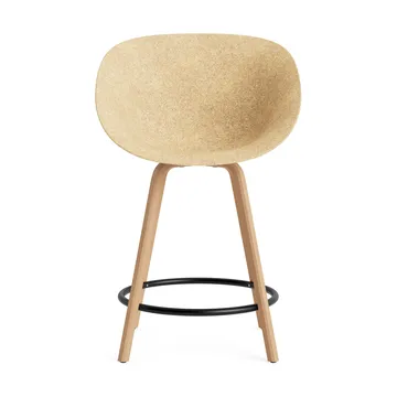 Sedia con braccioli Mat Bar 65 cm - Canapa-faggio-acciaio nero - Normann Copenhagen