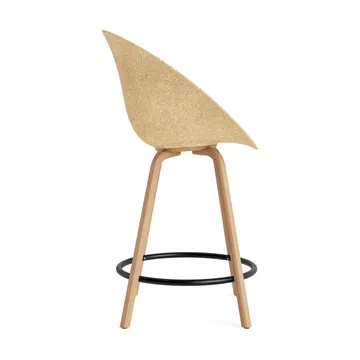 Sedia con braccioli Mat Bar 65 cm - Canapa-faggio-acciaio nero - Normann Copenhagen