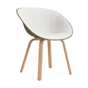 Sedia con braccioli Mat rivestita frontalmente - Hallingdal 110-Alga-faggio - Normann Copenhagen