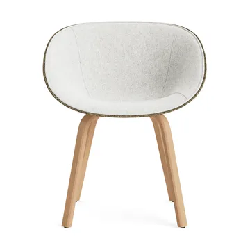 Sedia con braccioli Mat rivestita frontalmente - Hallingdal 110-Alga-faggio - Normann Copenhagen