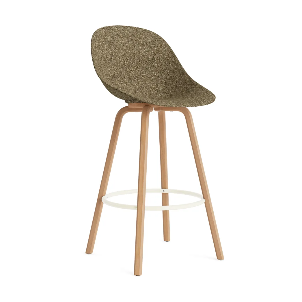Sedia da bar Mat Bar Chair 75 cm, Alga-faggio-cream steel Normann Copenhagen