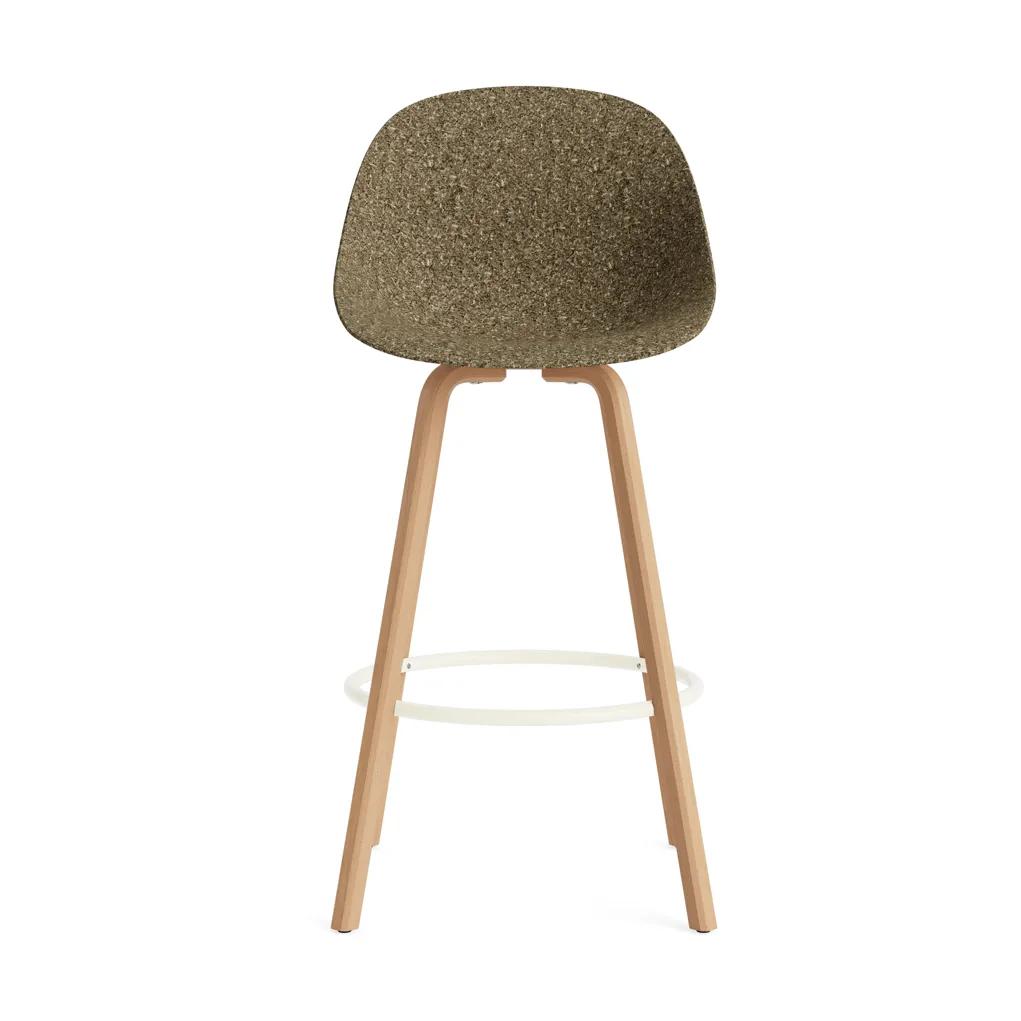 Sedia da bar Mat Bar Chair 75 cm, Alga-faggio-cream steel Normann Copenhagen