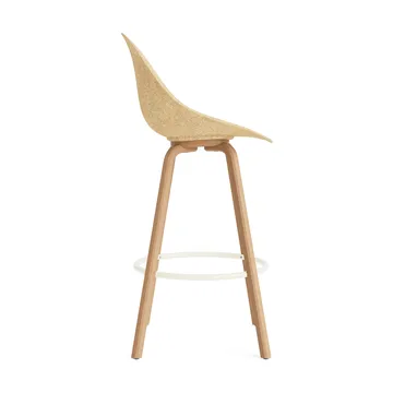 Sedia da bar Mat Bar Chair 75 cm - Canapa-faggio-cream steel - Normann Copenhagen