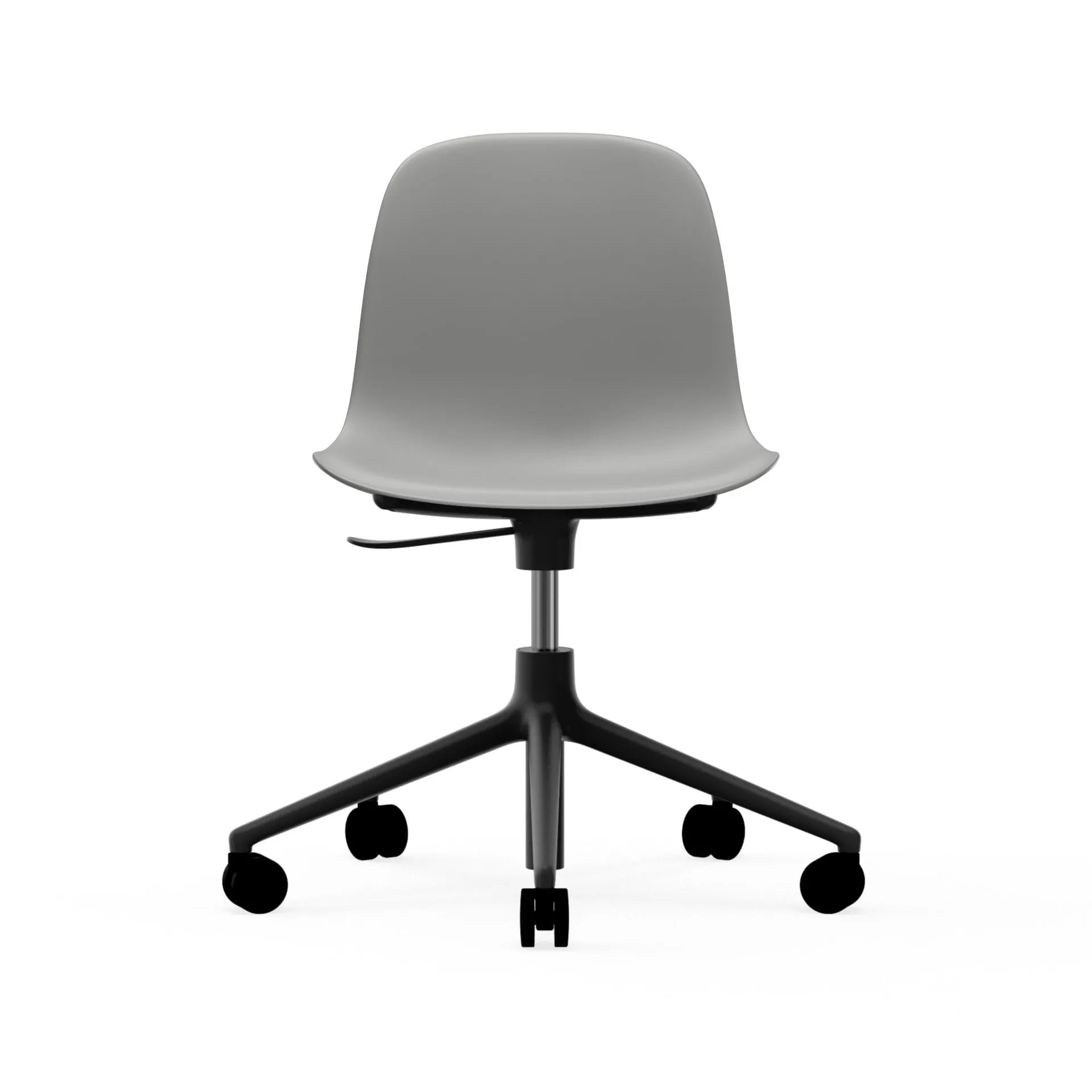 Sedia da ufficio girevole Form 5W, Grigio, alluminio nero, ruote Normann Copenhagen