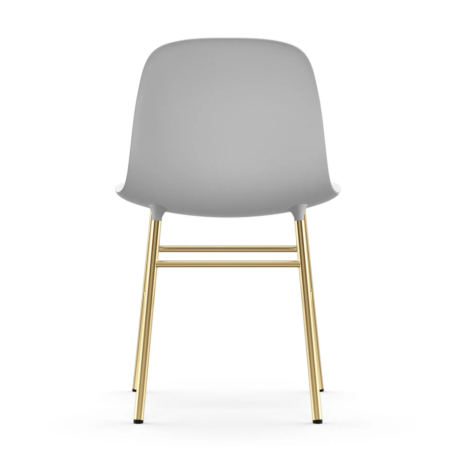 Sedia Form - gamba in ottone, Bianco Normann Copenhagen