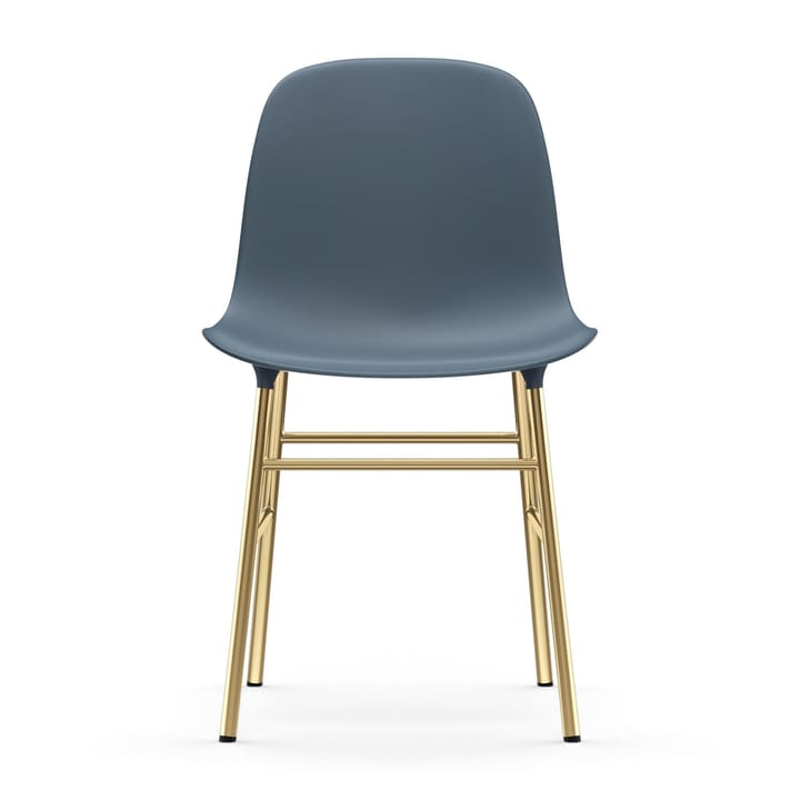 Sedia Form - gamba in ottone, Blu Normann Copenhagen