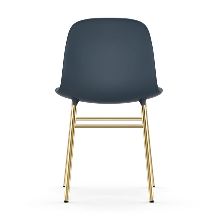 Sedia Form - gamba in ottone, Blu Normann Copenhagen