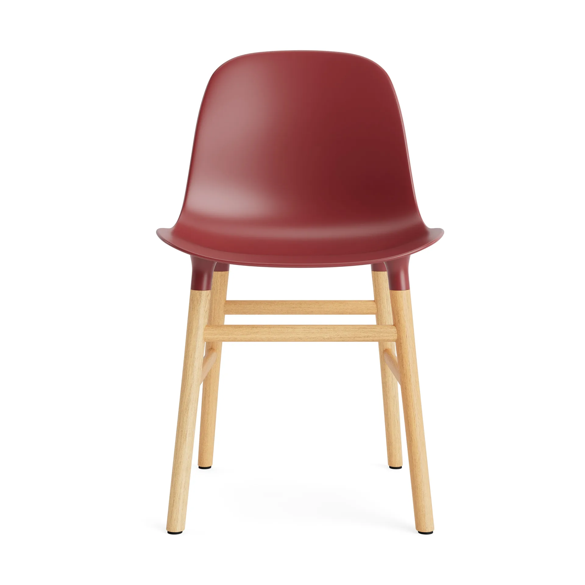 Sedia Form, rosso, gambe in rovere Normann Copenhagen