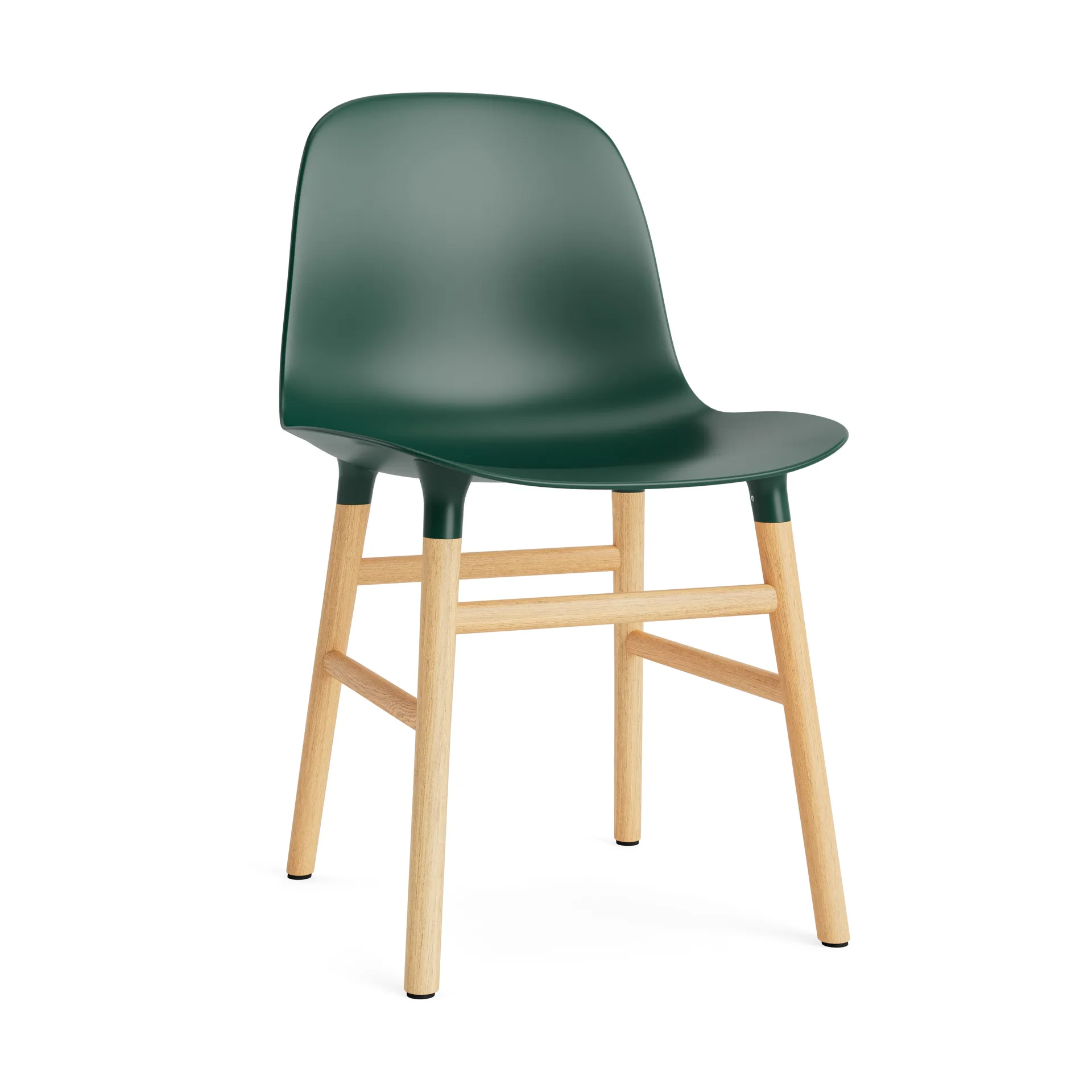 Sedia Form, verde, gambe in rovere Normann Copenhagen