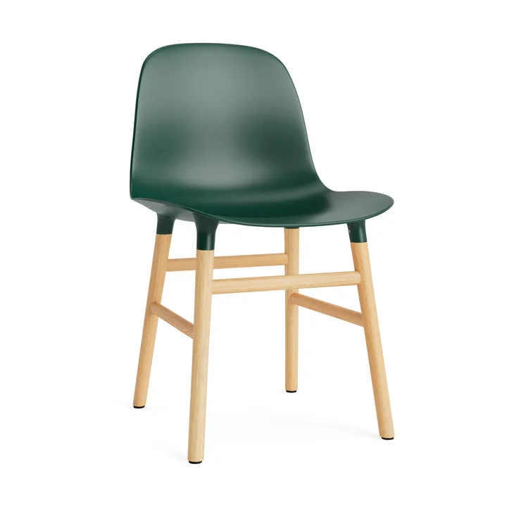 Sedia Form - verde, gambe in rovere - Normann Copenhagen