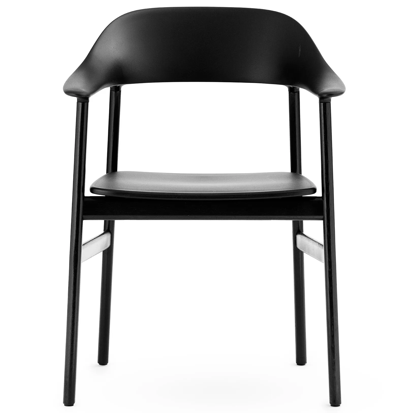 Sedia Herit con braccioli in rovere nero, Nero Normann Copenhagen