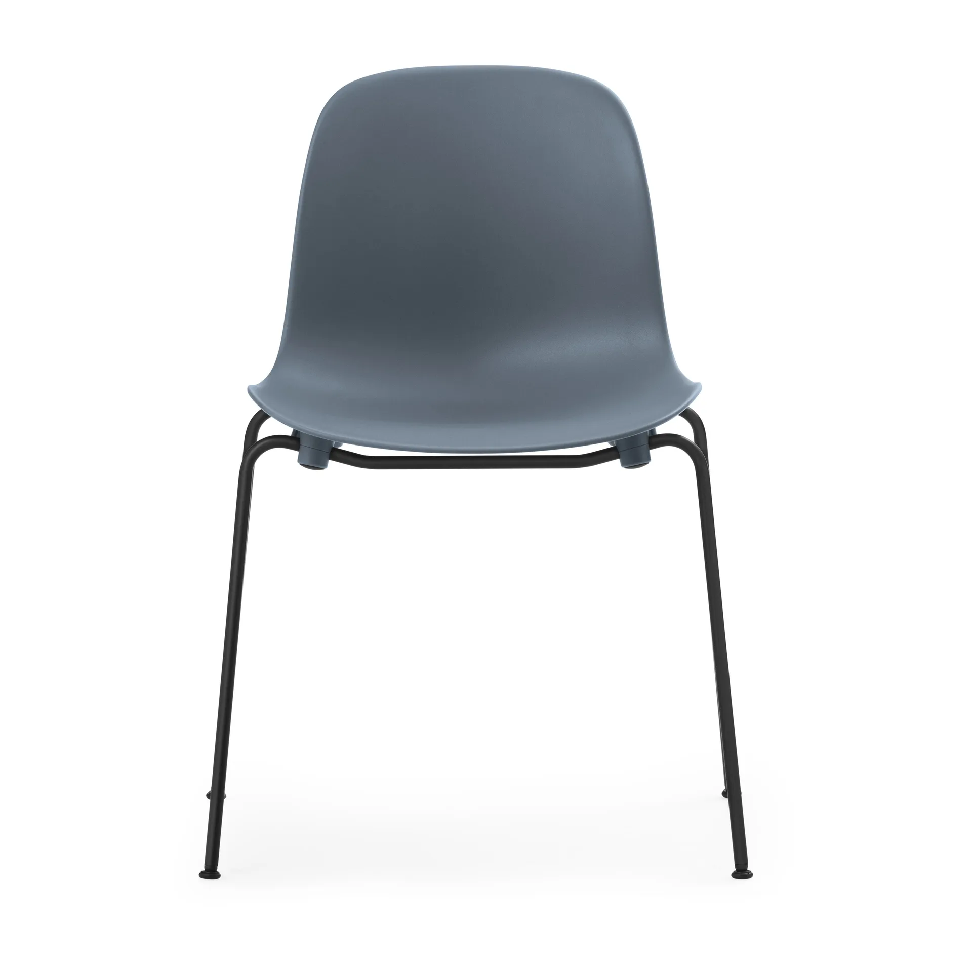 Sedia impilabile Form Chair con gambe nere in confezione da 2, Blu,  Normann Copenhagen