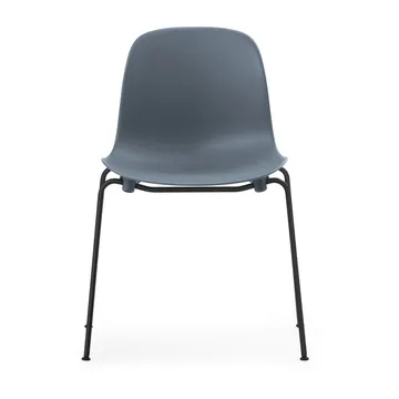 Sedia impilabile Form Chair con gambe nere in confezione da 2, Blu - Normann Copenhagen