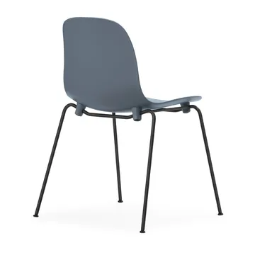 Sedia impilabile Form Chair con gambe nere in confezione da 2, Blu - Normann Copenhagen