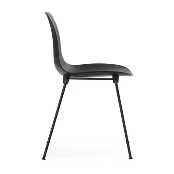 Sedia impilabile Form Chair con gambe nere in confezione da 2, Nero - Normann Copenhagen